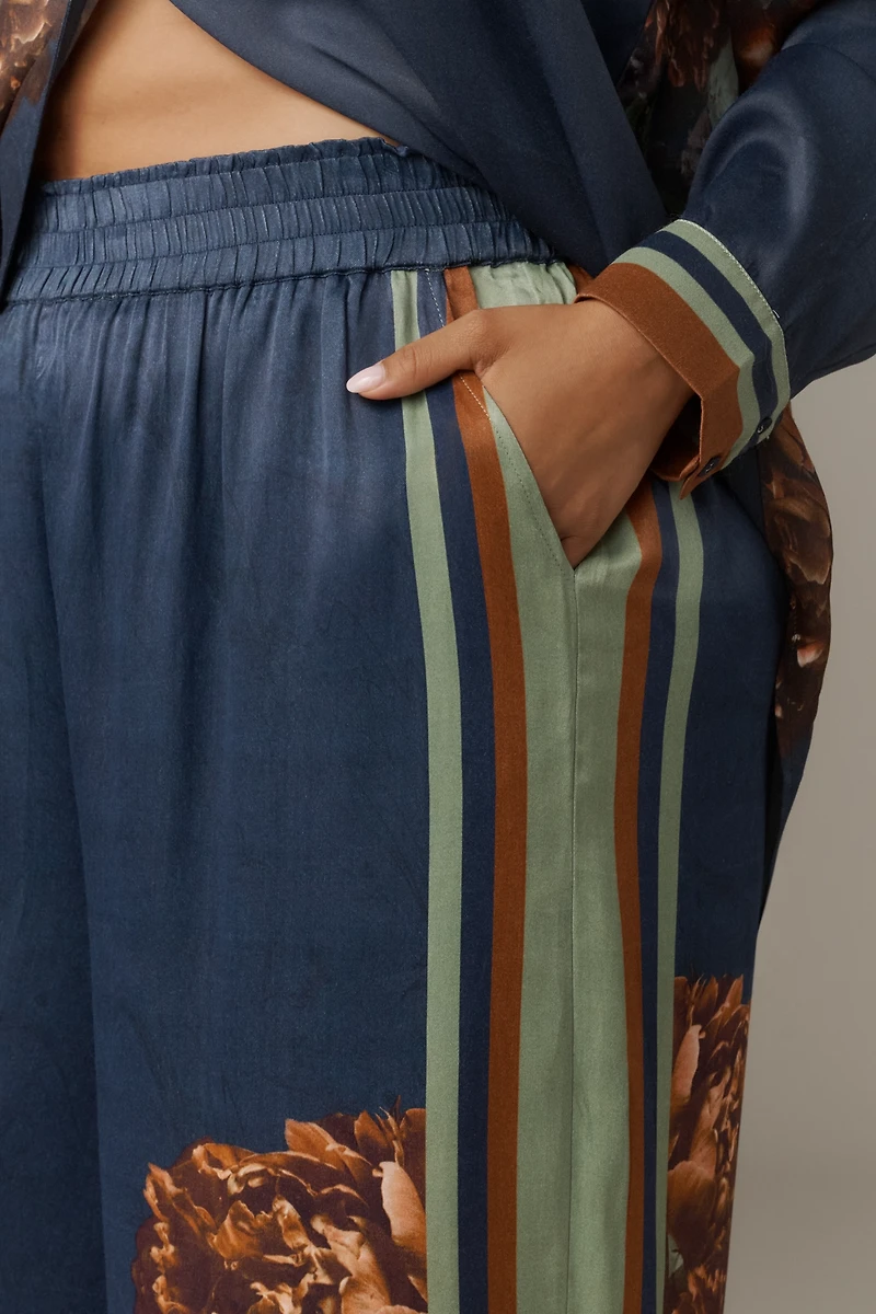 Conditions Apply Imara Satin Wide-Leg Pants