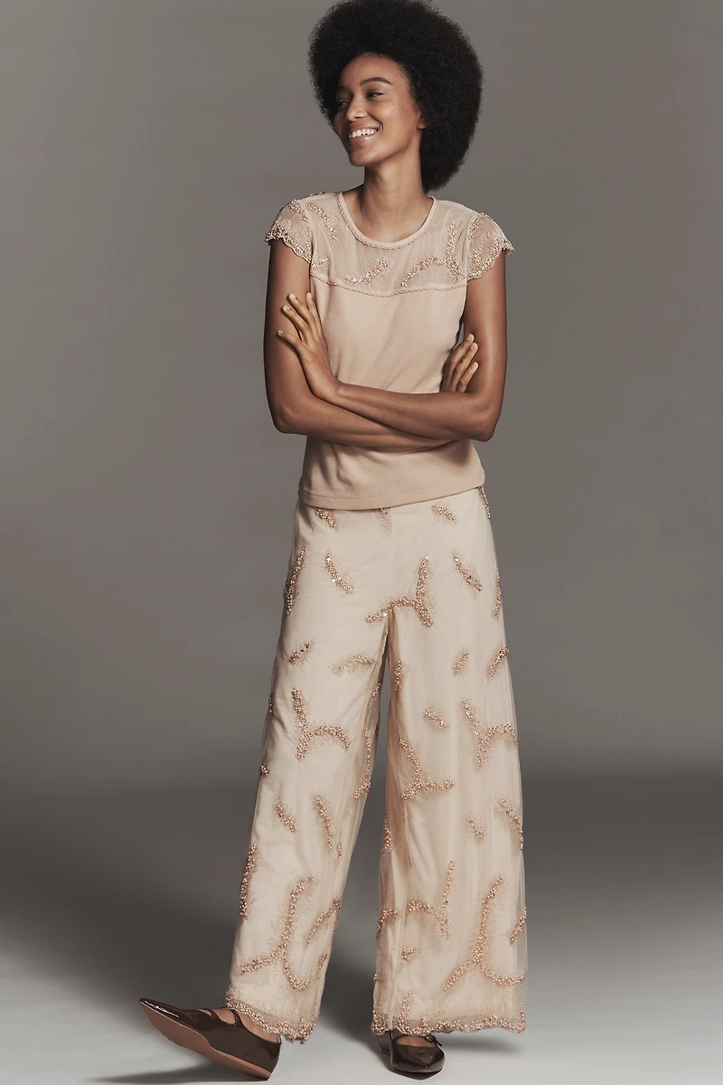 Bl-nk Diletta High-Rise Wide-Leg Trouser Pants