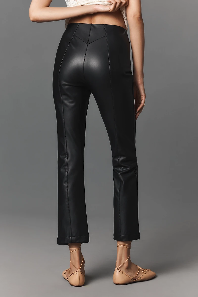 Maeve Split-Front Faux-Leather Pants