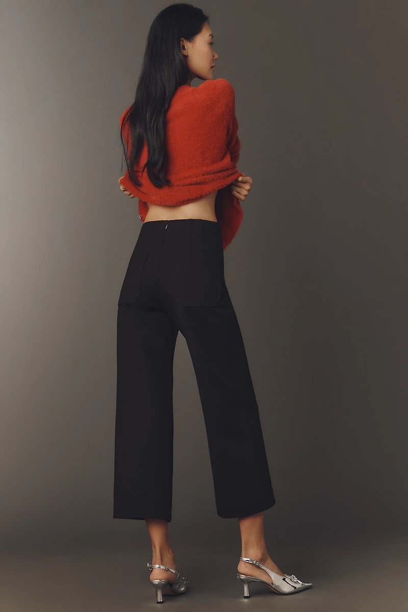 The Colette Crop Bow-Waist Sparkle Pants by Maeve