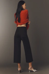 The Colette Crop Bow-Waist Sparkle Pants by Maeve