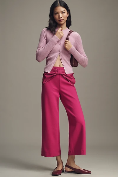 The @merricksart Colette Crop Bow-Waist Pants by Maeve