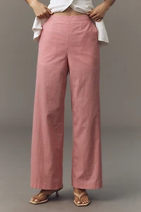 English Factory High-Rise Gingham Wide-Leg Pants