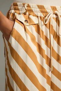 Maeve Straight-Leg Pull-On Silk Pants