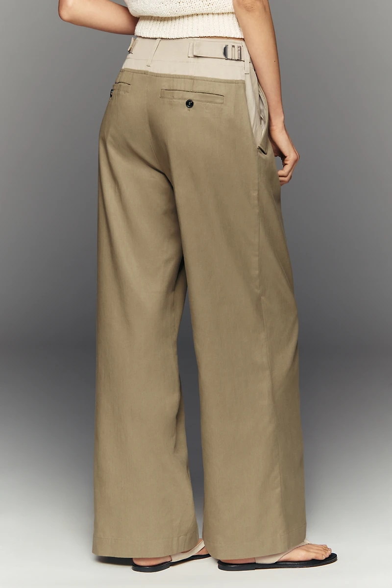Self Contrast Flap Pocket Pants