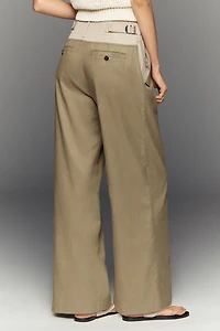 Self Contrast Flap Pocket Pants