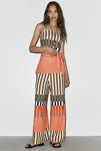 Hutch High Rise Wide Leg Stripe Pants