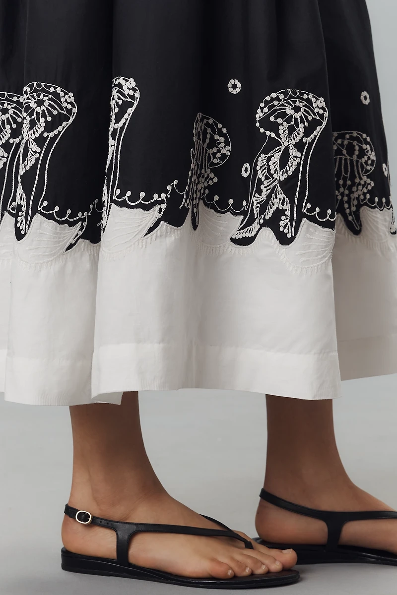 Maeve Jellyfish Printed Skirty Culotte Pants