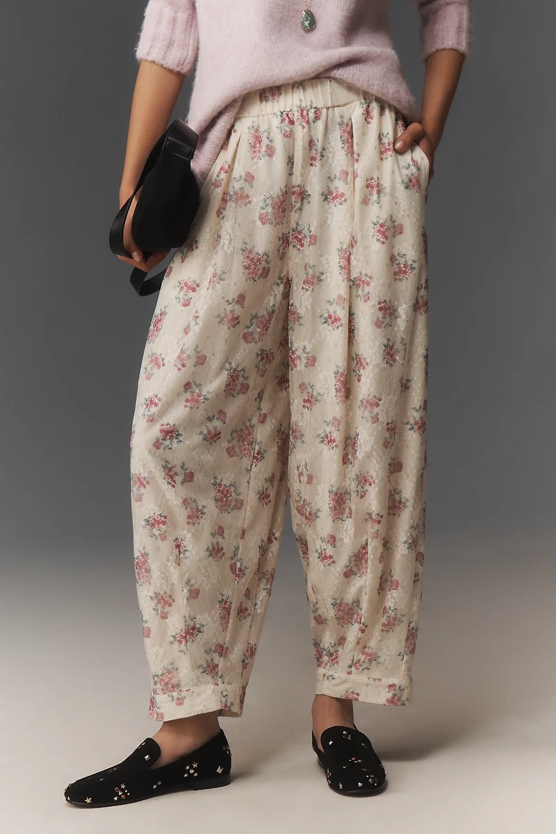Maeve Floral Lace Balloon Pants