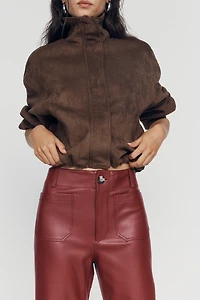 Maeve Colette Faux-Leather Full-Length Pants