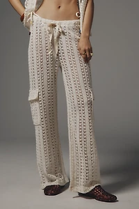 By Anthropologie Crochet Pull-On Pants