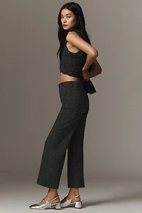 The Colette Tweed Cropped Wide-Leg Pants by Maeve