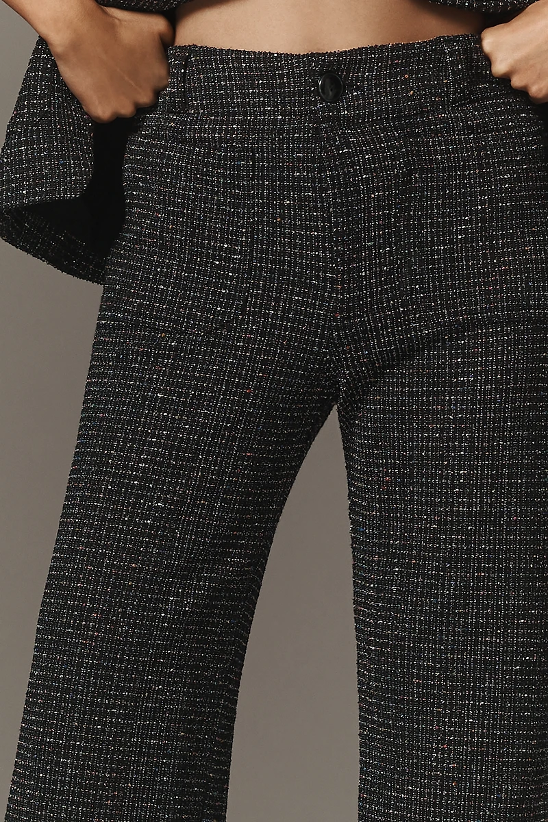 The Colette Tweed Cropped Wide-Leg Pants by Maeve