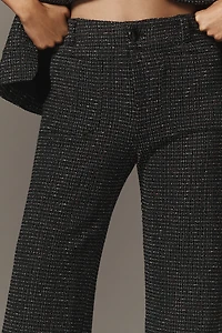 The Colette Tweed Cropped Wide-Leg Pants by Maeve