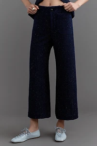 Colette Tweed Cropped Wide-Leg Pants by Maeve
