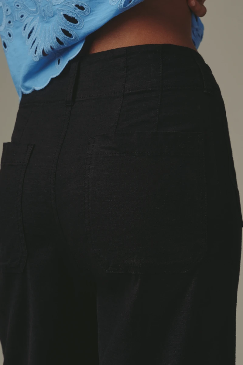 The Colette Beachy Linen Full-Length Wide-Leg Pants by Maeve