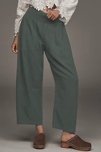 The Reese Linen Blend Pull-On Barrel Pants by Pilcro