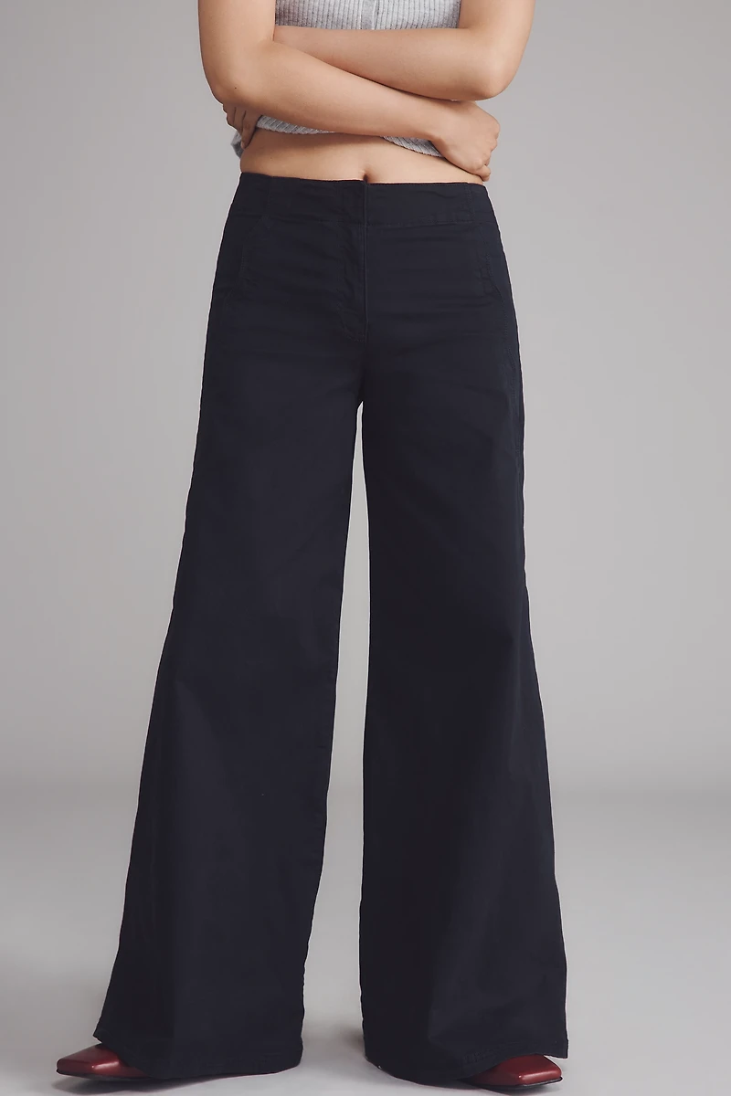 Maeve Scallop Wide-Leg Pants