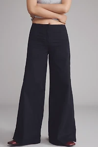 Maeve Scallop Wide-Leg Pants
