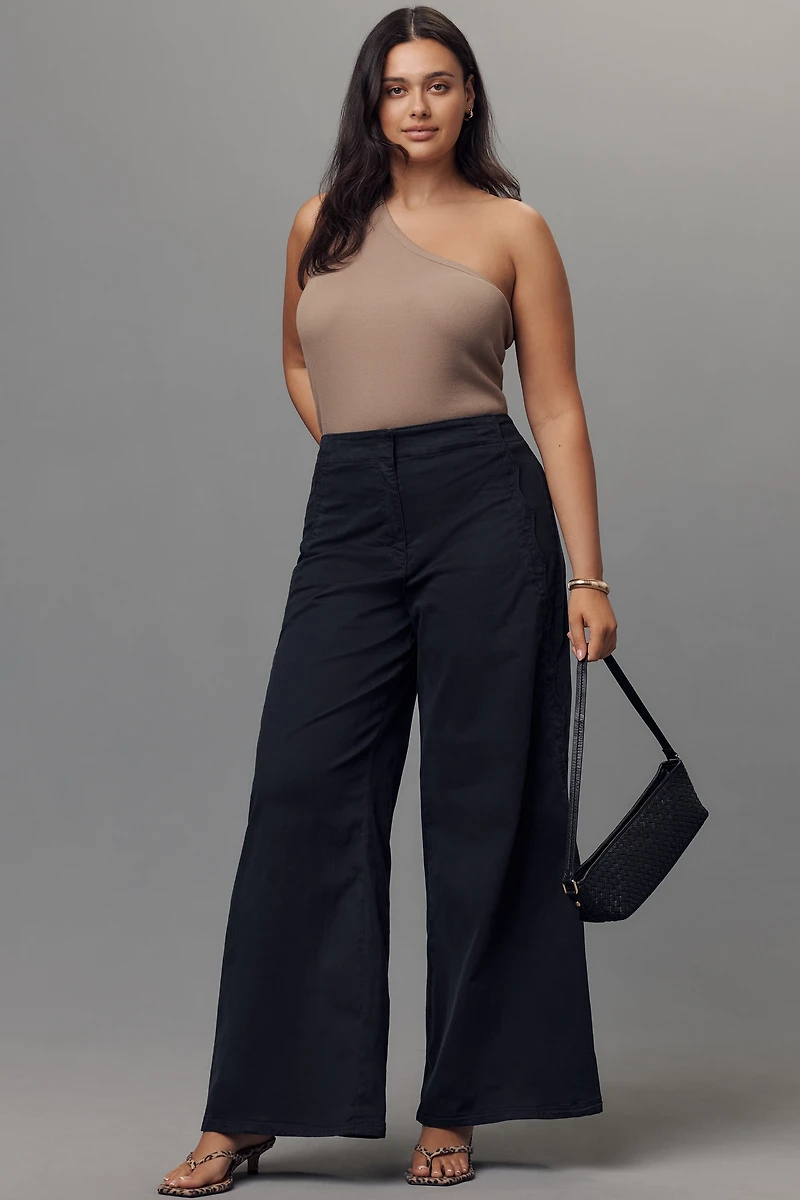 Maeve Scallop Wide-Leg Pants