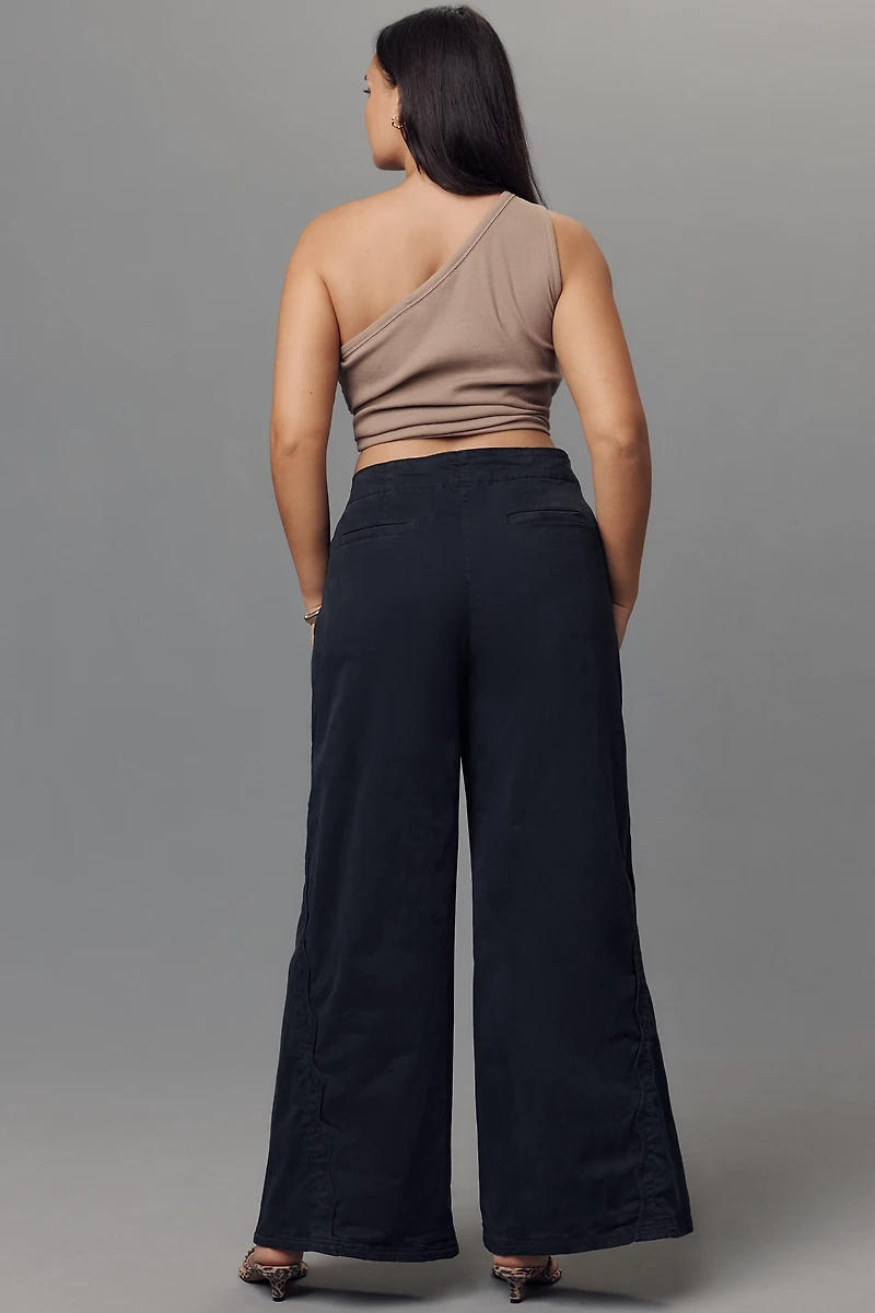 Maeve Scallop Wide-Leg Pants