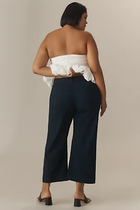 The Colette Scallop-Pocket Crop Wide-Leg Pants by Maeve