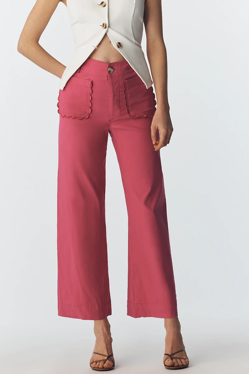 Colette Magic Fabric Scallop-Pocket Pants by Maeve