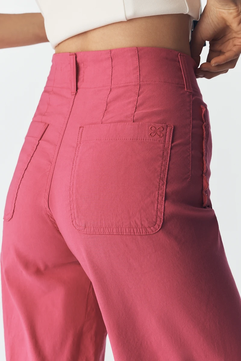 Colette Magic Fabric Scallop-Pocket Pants by Maeve