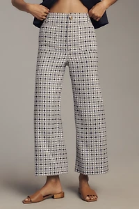 The Colette Dobby Jacquard Crop Wide-Leg Pants by Maeve