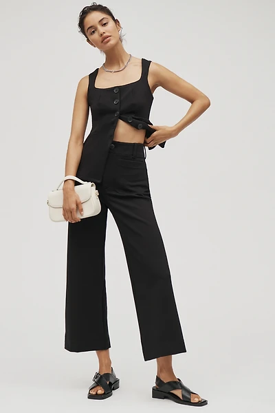 Colette Knit Crop Wide-Leg Pants by Maeve