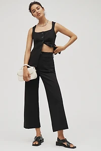 Colette Knit Crop Wide-Leg Pants by Maeve