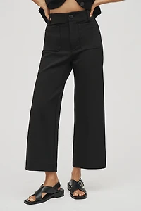 Colette Knit Crop Wide-Leg Pants by Maeve