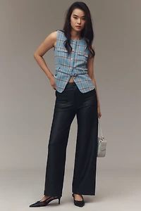 The Colette Faux-Leather Full-Length Wide-Leg Pants by Maeve