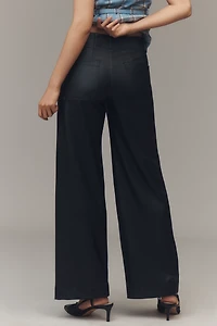 The Colette Faux-Leather Full-Length Wide-Leg Pants by Maeve