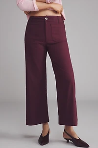 The Colette Bow Pocket Crop Wide-Leg Pants by Maeve
