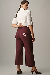 The Colette Bow Pocket Crop Wide-Leg Pants by Maeve