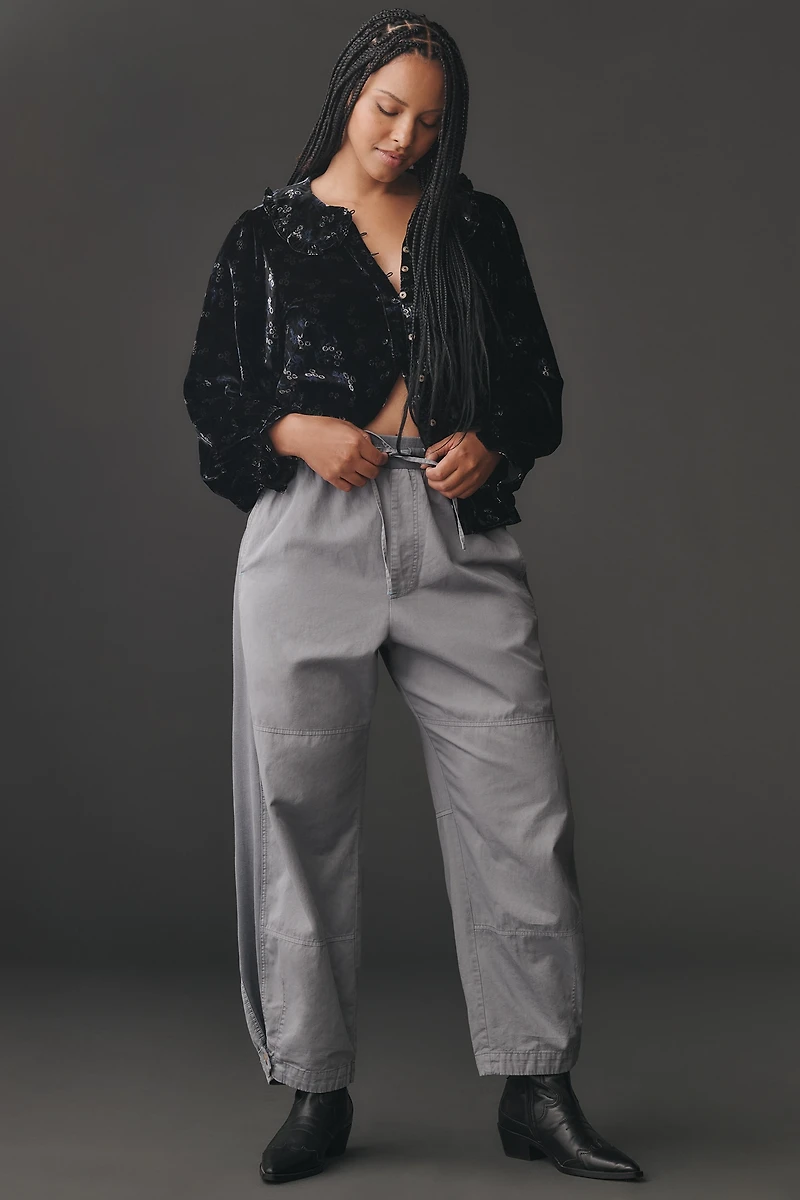 By Anthropologie Mixed Media Utility Pants