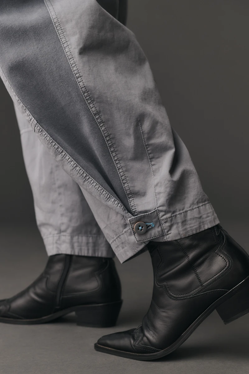 By Anthropologie Mixed Media Utility Pants