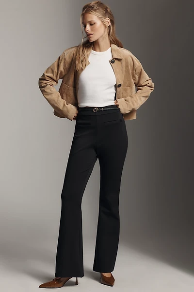 By Anthropologie High-Rise Flare Knit Pants