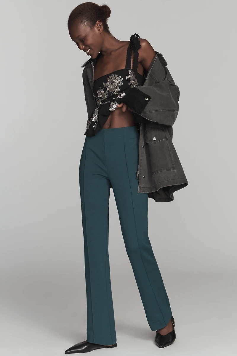 Poppy Kick-Flare Full-Length Pull-On Pants by Maeve