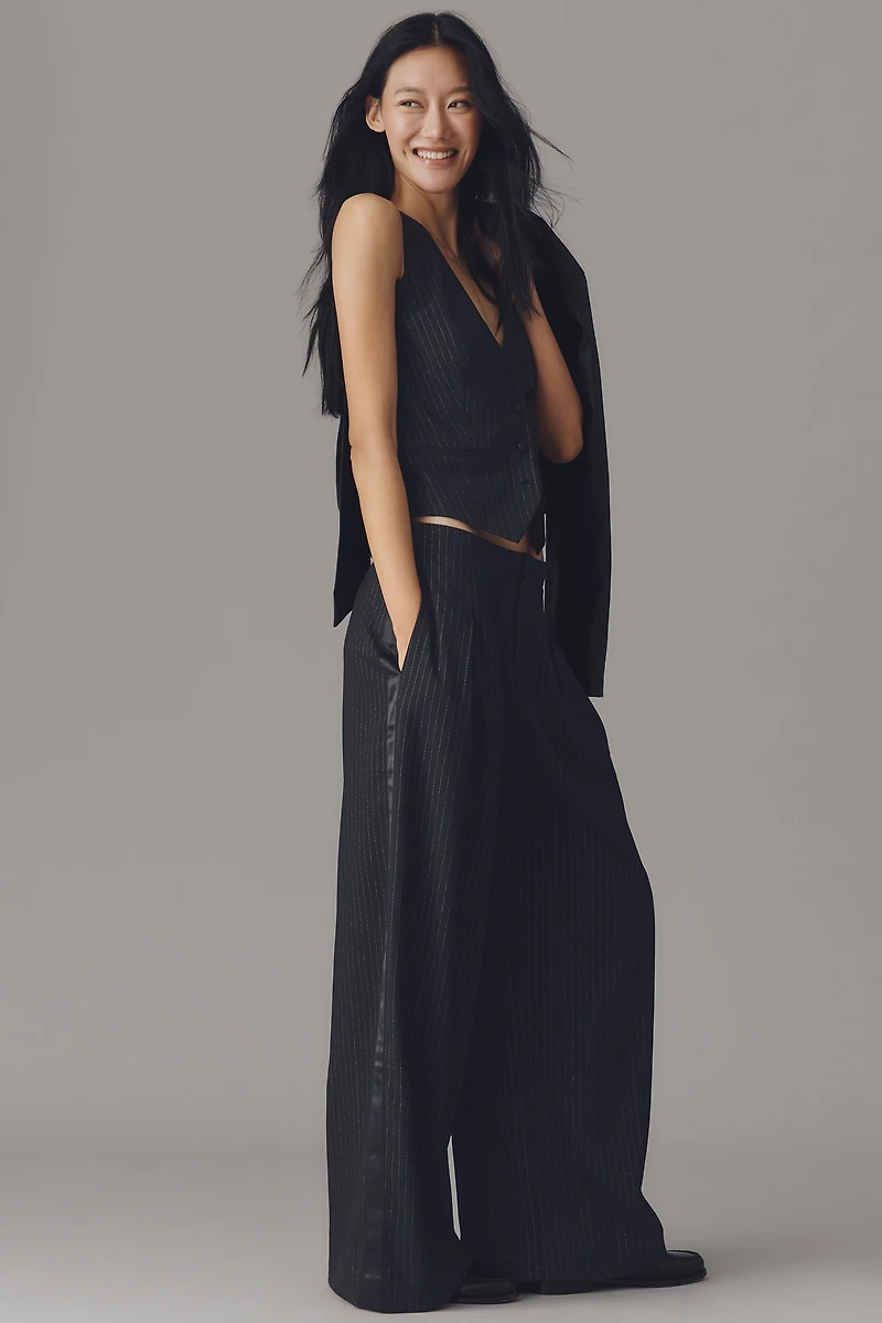 By Anthropologie Striped Tuxedo Pants