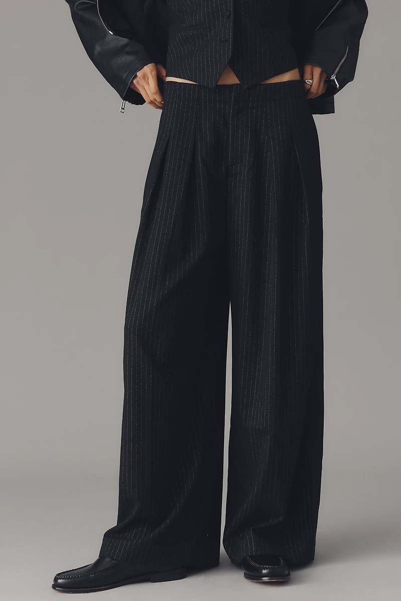 By Anthropologie Striped Tuxedo Pants