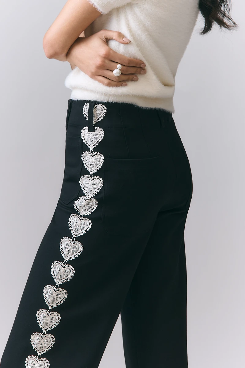 The Colette Full-Length Lacy Track Pant by Maeve