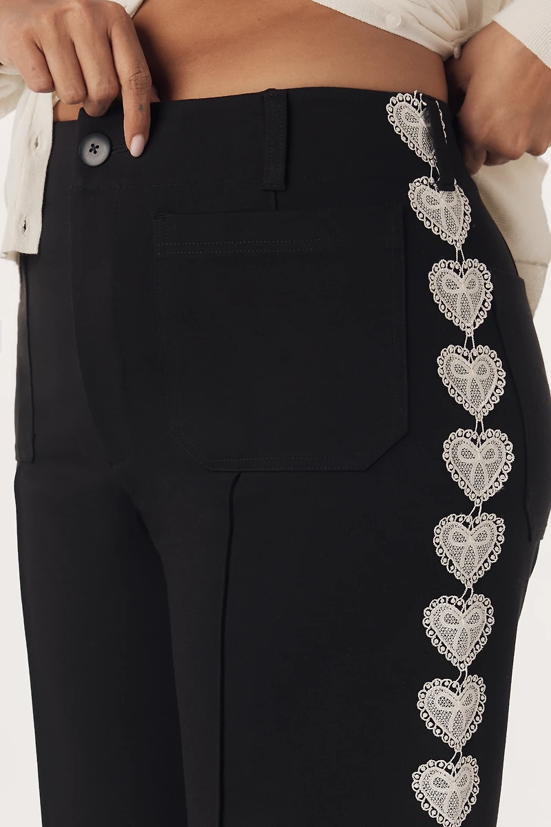 The Colette Full-Length Lacy Track Pant by Maeve