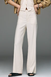 Maeve Jude Linen Blend Trouser Pants