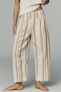 The Reese Smocked Pull-On Barrel Pants by Pilcro
