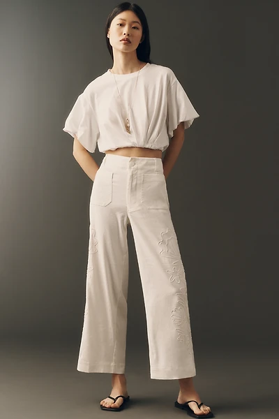 Colette European Linen Stretch High Rise Pants