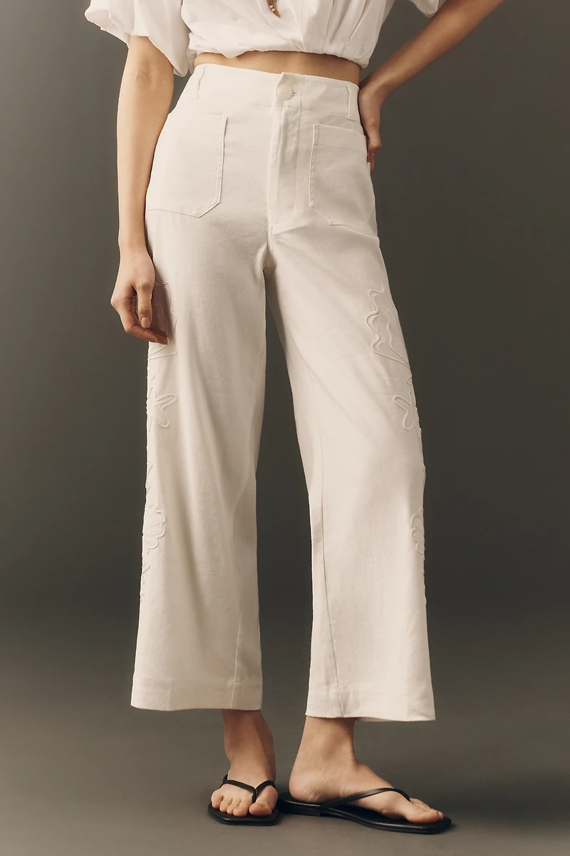 Colette European Linen Stretch High Rise Pants