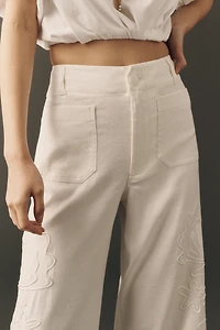 Colette European Linen Stretch High Rise Pants