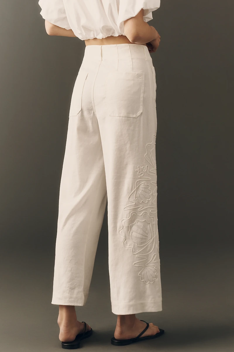 Colette European Linen Stretch High Rise Pants